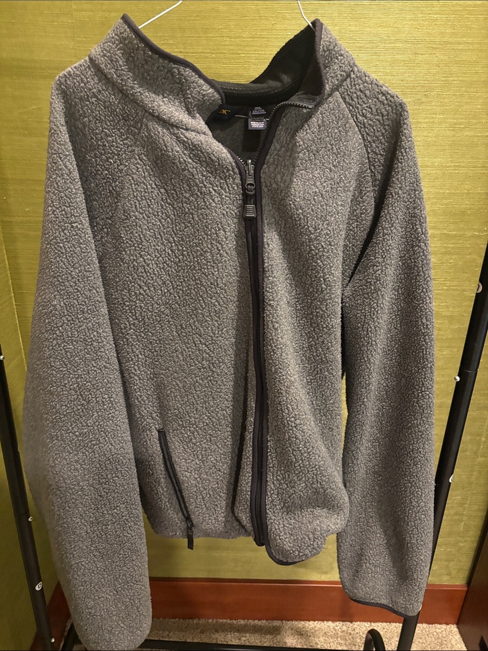Eddie Bauer Gray Sherpa Full-Zip Jacket